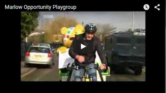 view video of BBC One Show visit to Marlow Opportunity Playgroup